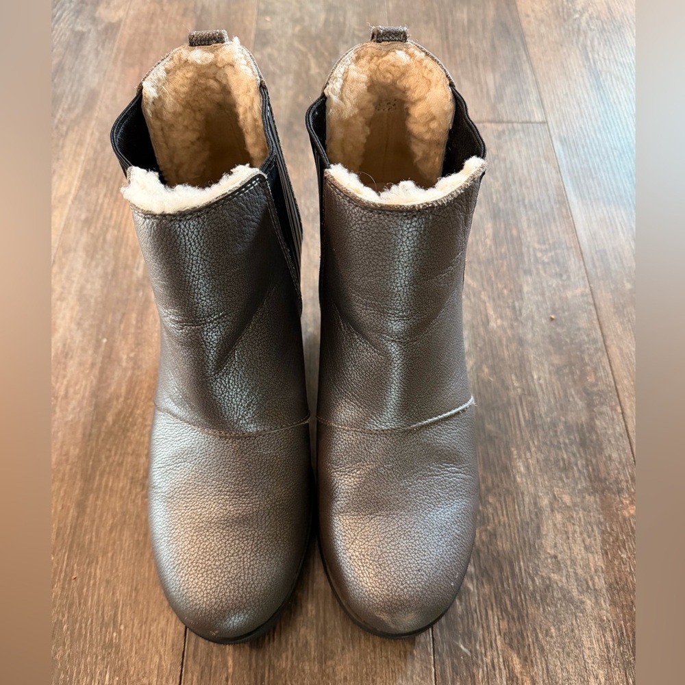 Sorel Metallic Gray Winter Boots